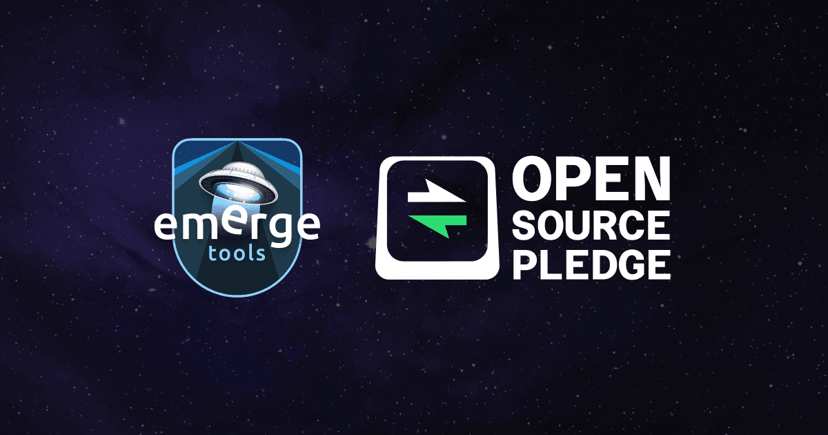 Emerge Tools Open Source Pledge